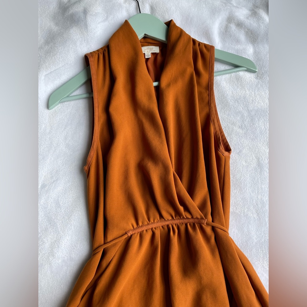 aritzia wilfred sabine dress orange XS